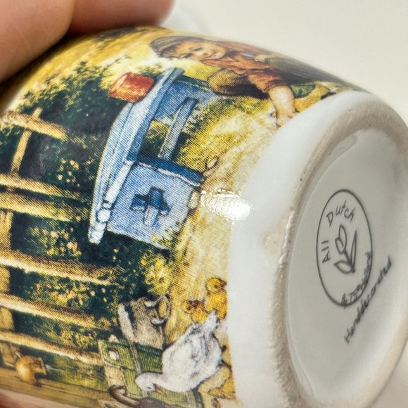 Set 2 Tall Holland Cup Mug Children Windmill Tulips 4.5" All Dutch by TS Holland - Picture 10 of 16